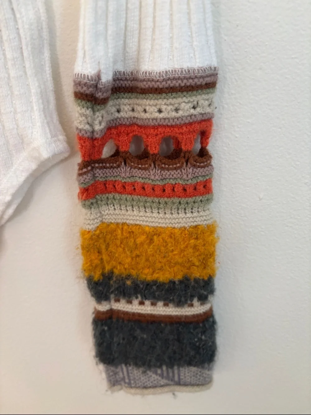 Free People Mixed-Up Cuff Thermal Top Ivory Combo Size S - Picture 3 of 11